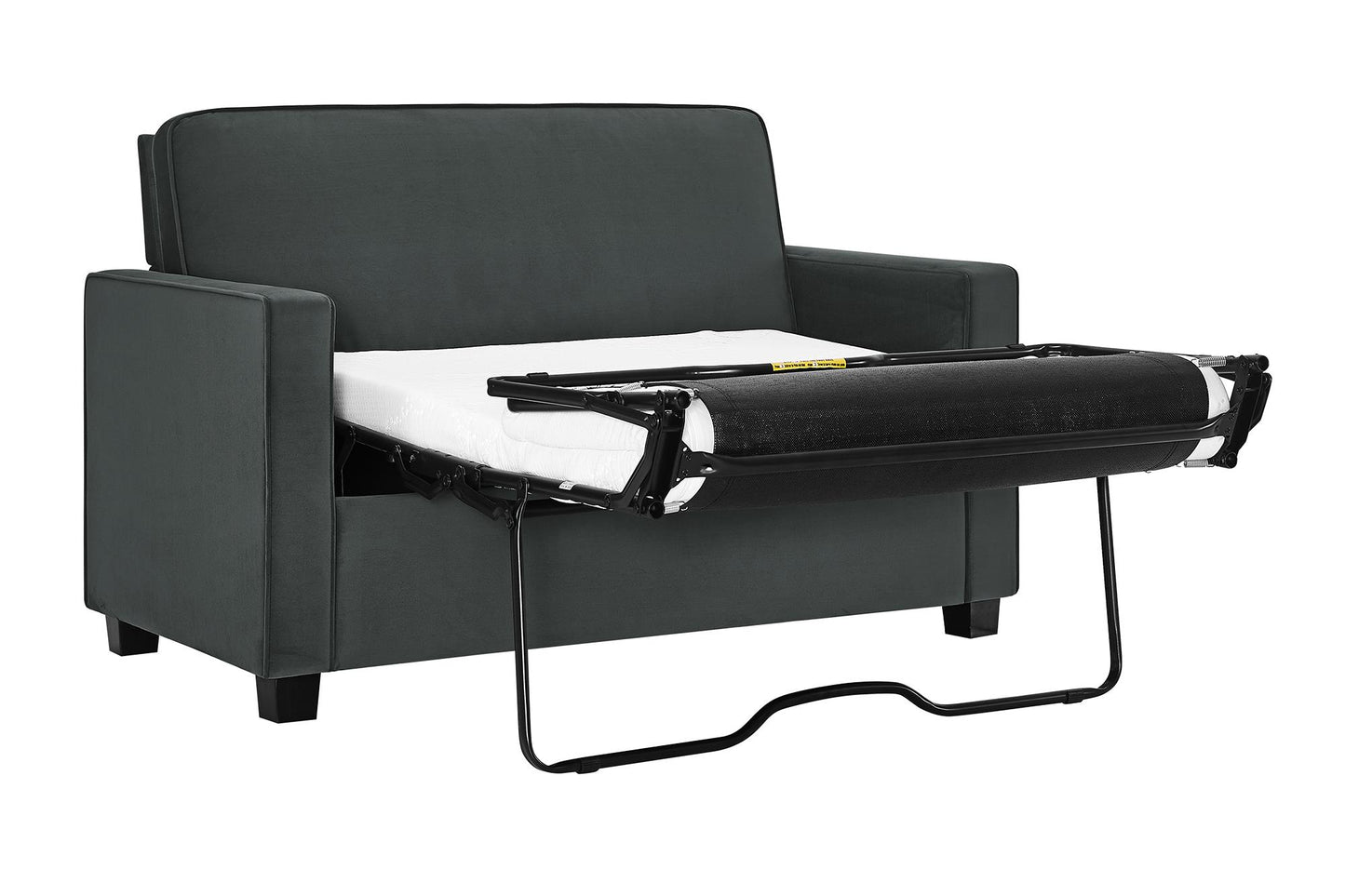 Casey Loveseat Sofa Sleeper with Memory Foam Pull-Out Mattress - Gray - Twin