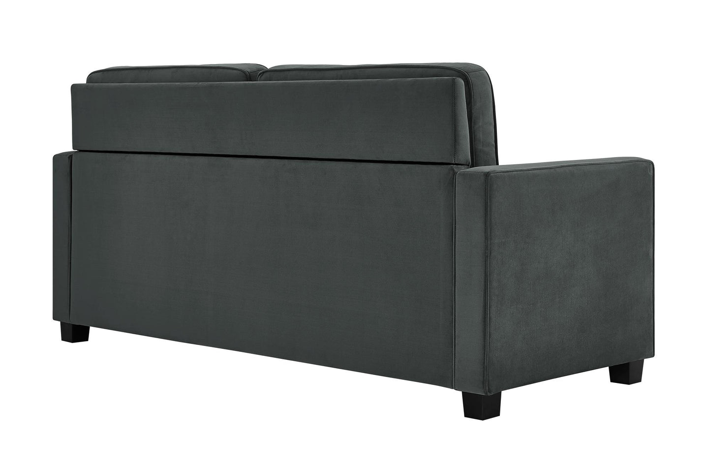 DHP Cooper Sofa Sleeper with Queen Memory Foam Mattress, Gray Velvet - Gray - Queen