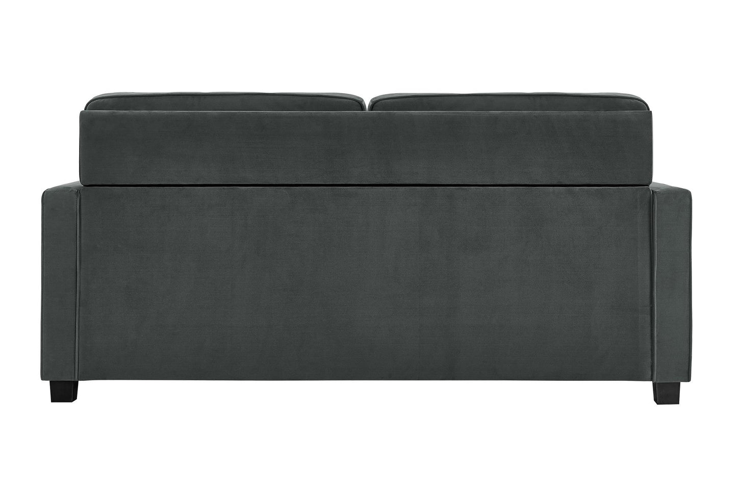 DHP Cooper Sofa Sleeper with Queen Memory Foam Mattress, Gray Velvet - Gray - Queen