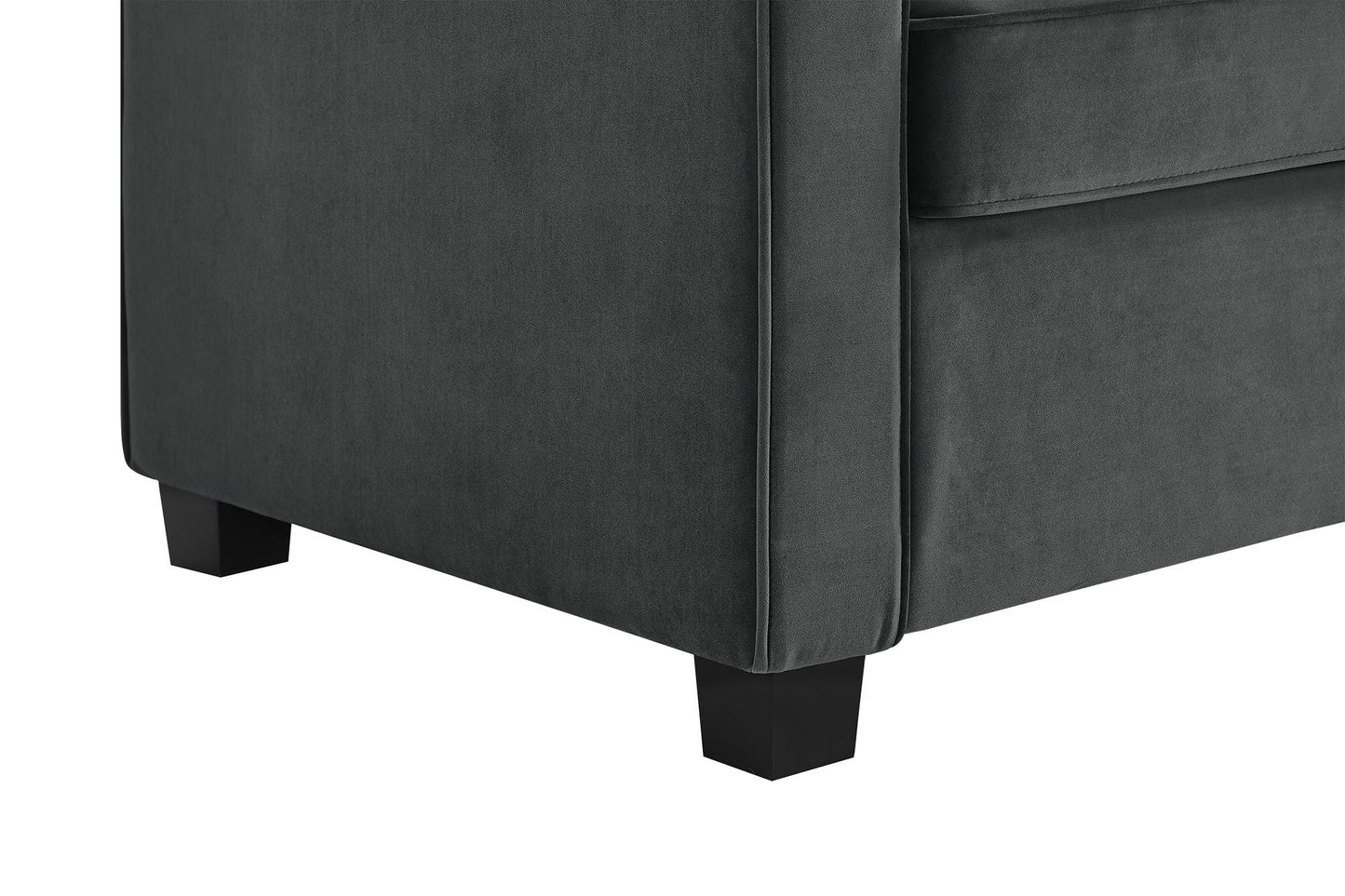 DHP Cooper Sofa Sleeper with Queen Memory Foam Mattress, Gray Velvet - Gray - Queen