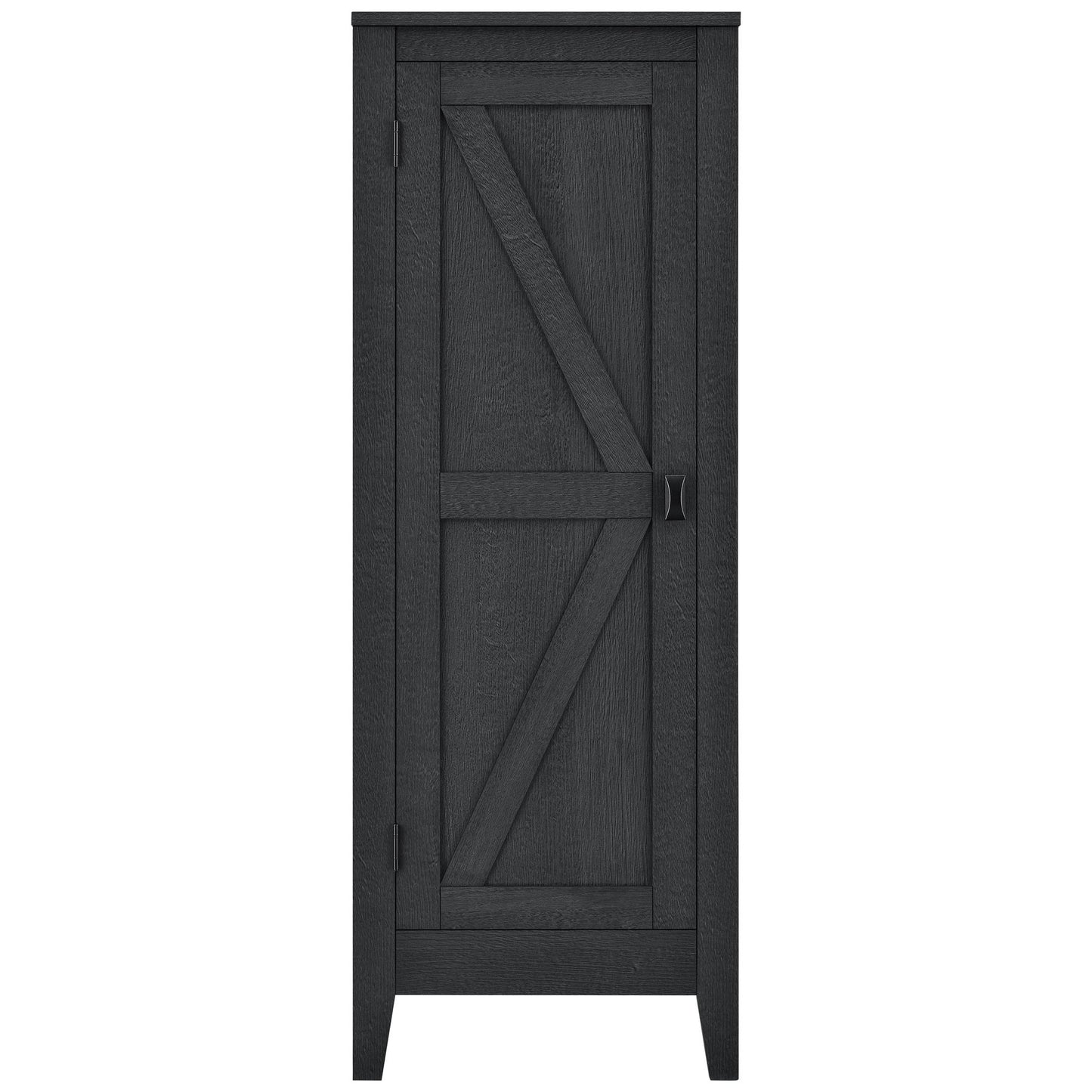 SystemBuild Farmington Storage Cabinet with 4 Shelves - Black Oak