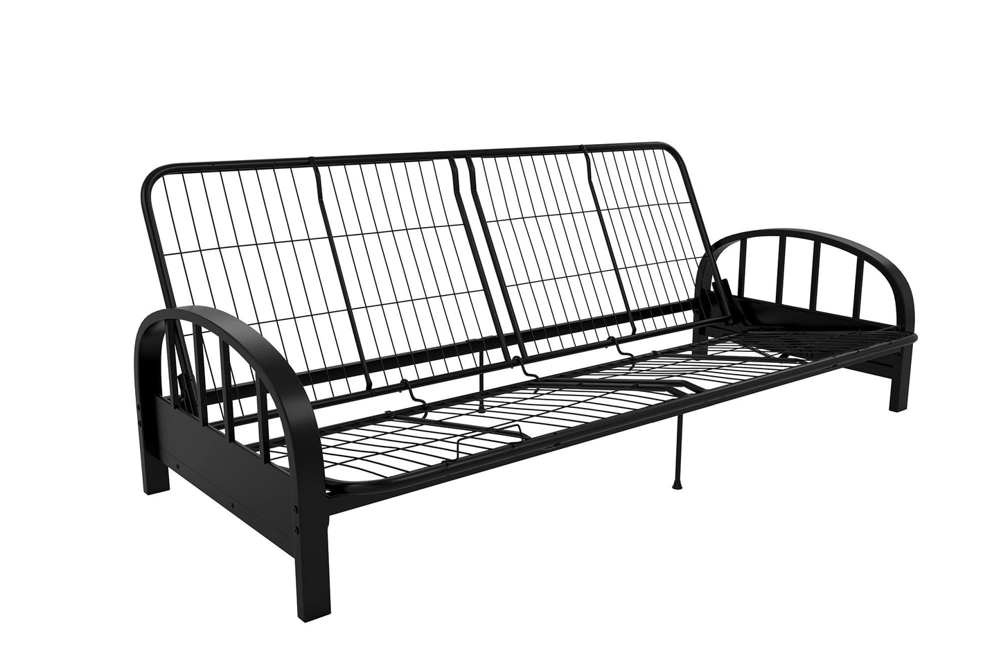 Aiden Metal Full Size Futon Frame with Multiple Reclining Positions - Black