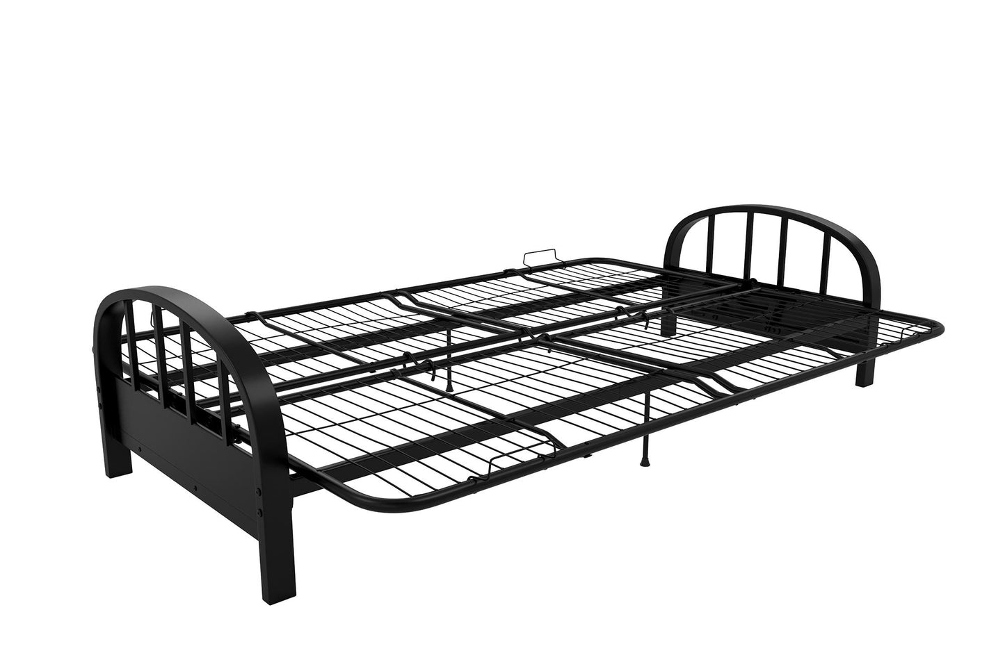 Aiden Metal Full Size Futon Frame with Multiple Reclining Positions - Black