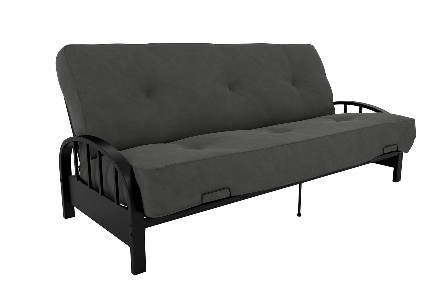 Aiden Metal Full Size Futon Frame with Multiple Reclining Positions - Black