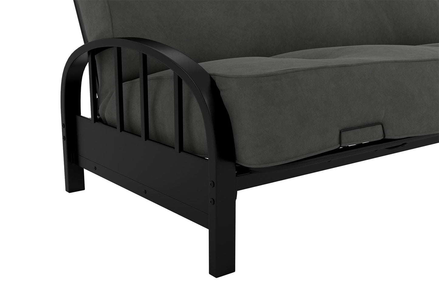 Aiden Metal Full Size Futon Frame with Multiple Reclining Positions - Black