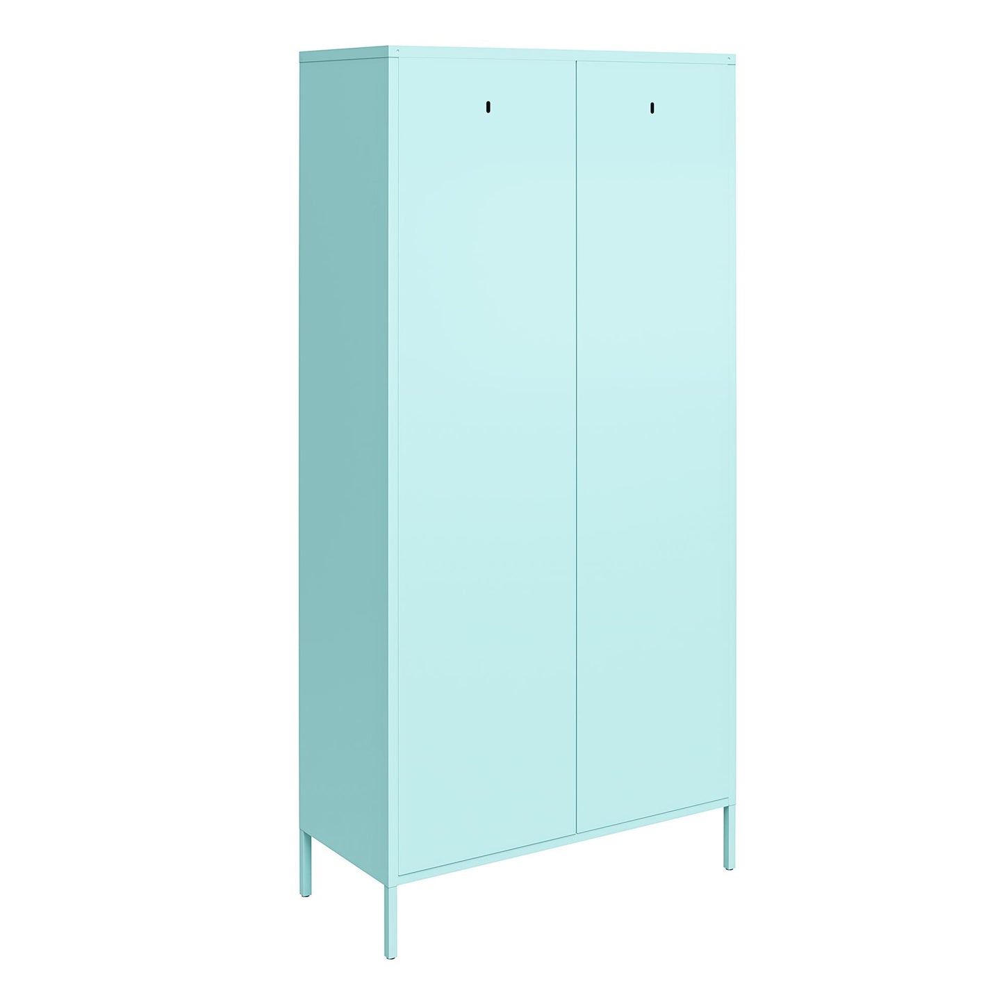 Cache 2 Door Tall Metal Locker Style Storage Cabinet, Mint - Spearmint