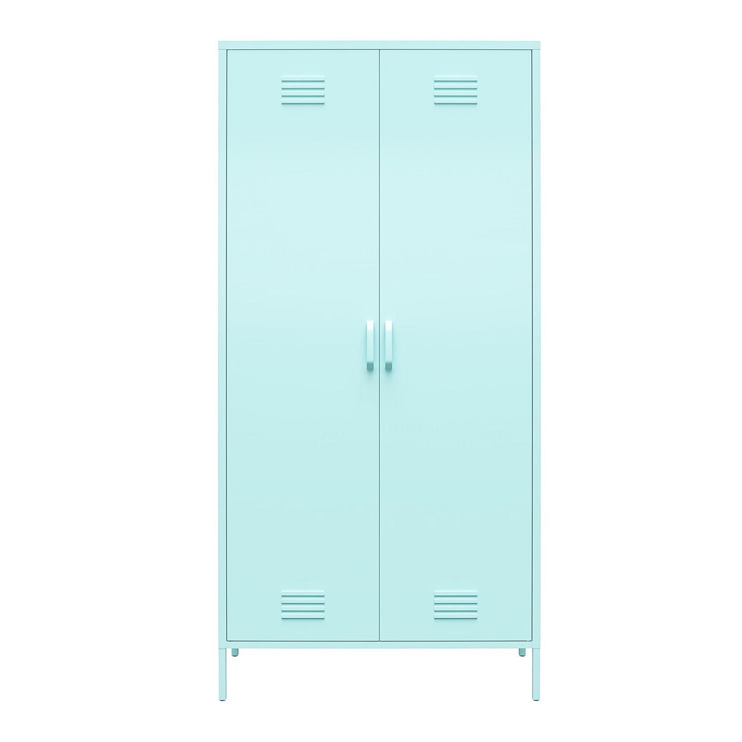 Cache 2 Door Tall Metal Locker Style Storage Cabinet, Mint - Spearmint