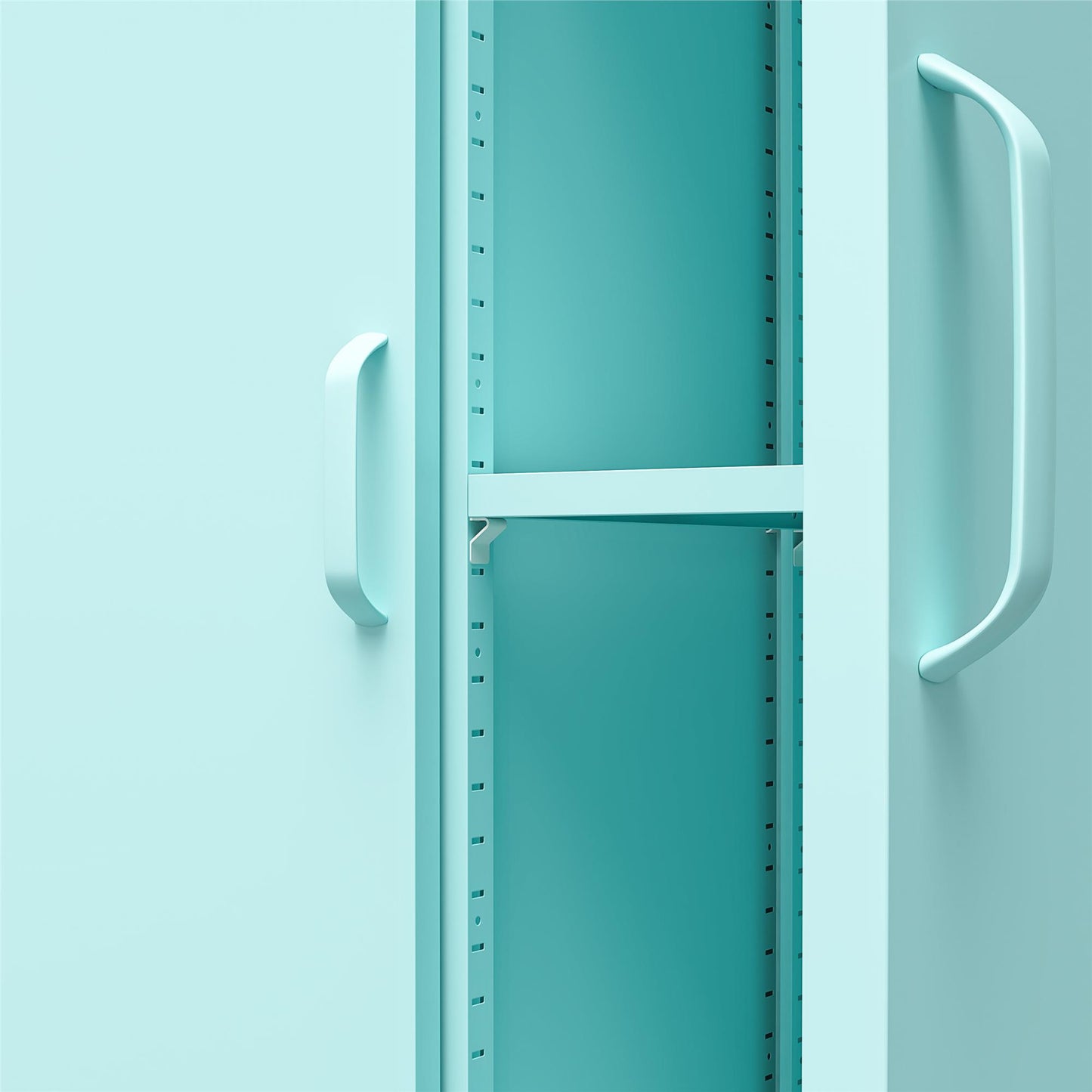 Cache 2 Door Tall Metal Locker Style Storage Cabinet, Mint - Spearmint