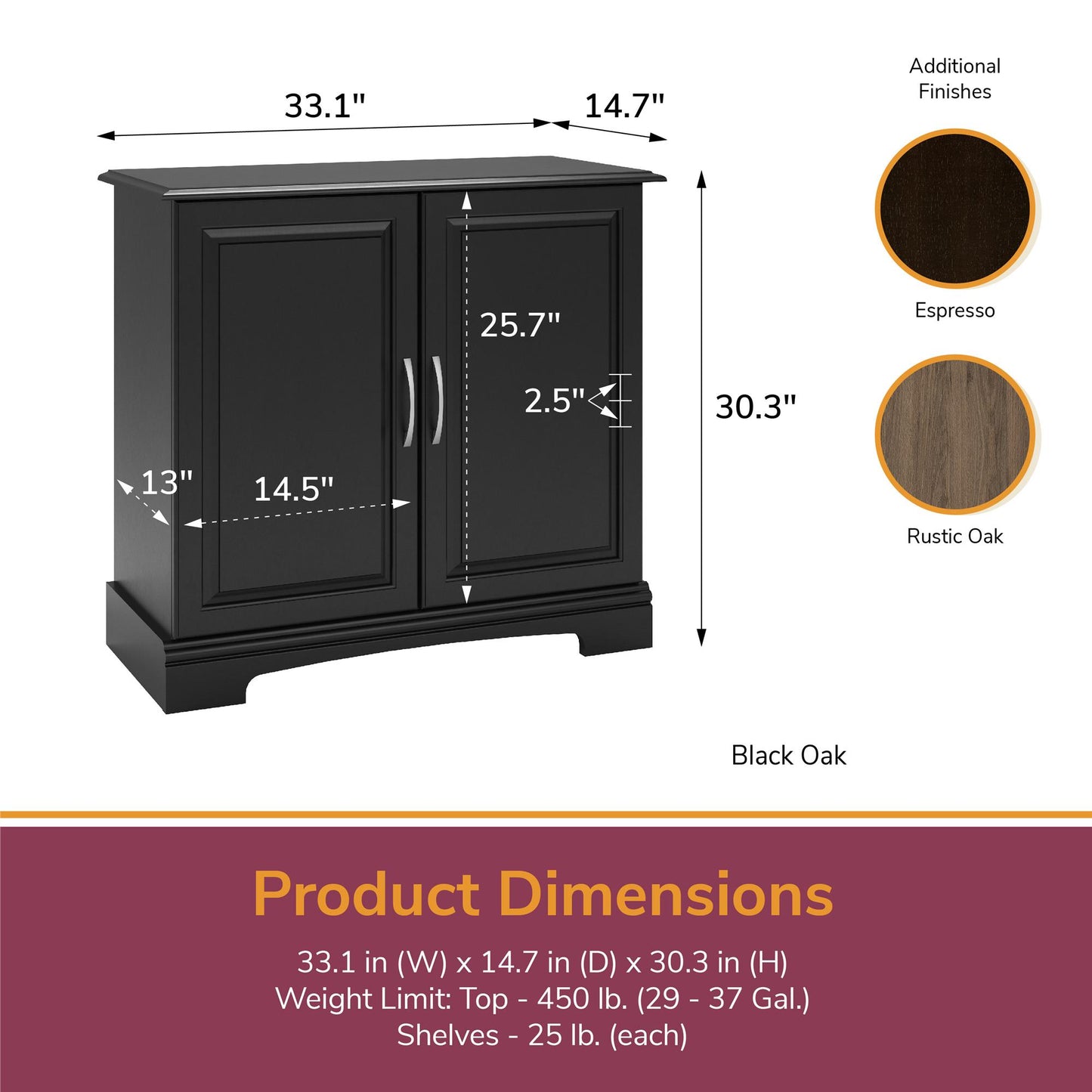 Harbor 29 to 37 Gallon Aquarium or Terrarium Stand - Espresso