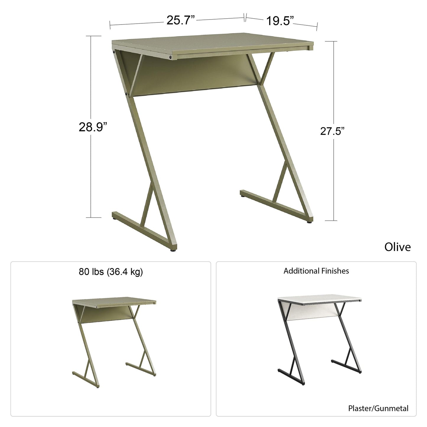 Regal Laptop Couch Desk & Accent Table, Olive Green - Olive Green