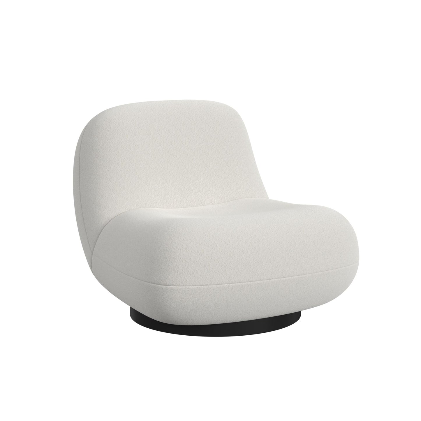 Crosby Boucle Swivel Chair - White