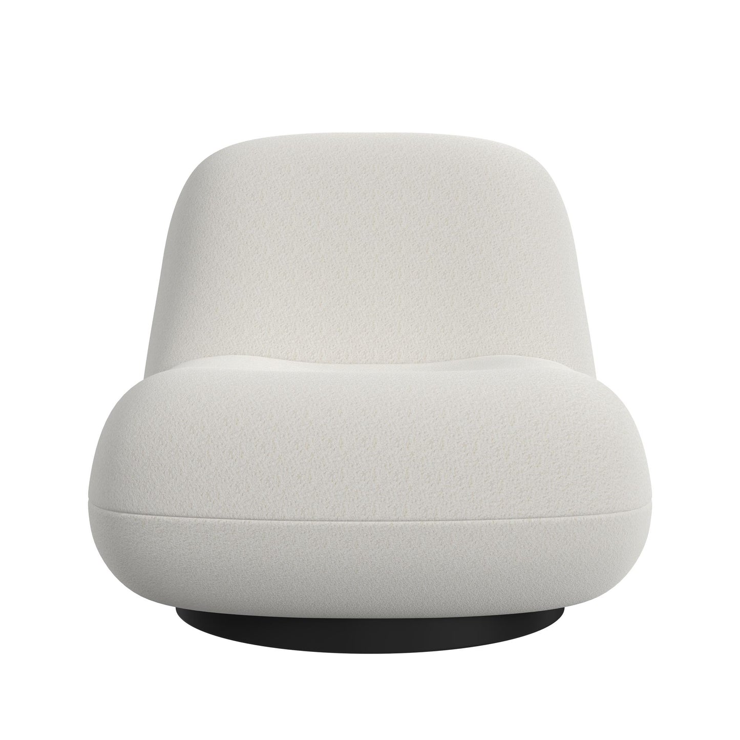 Crosby Boucle Swivel Chair - White