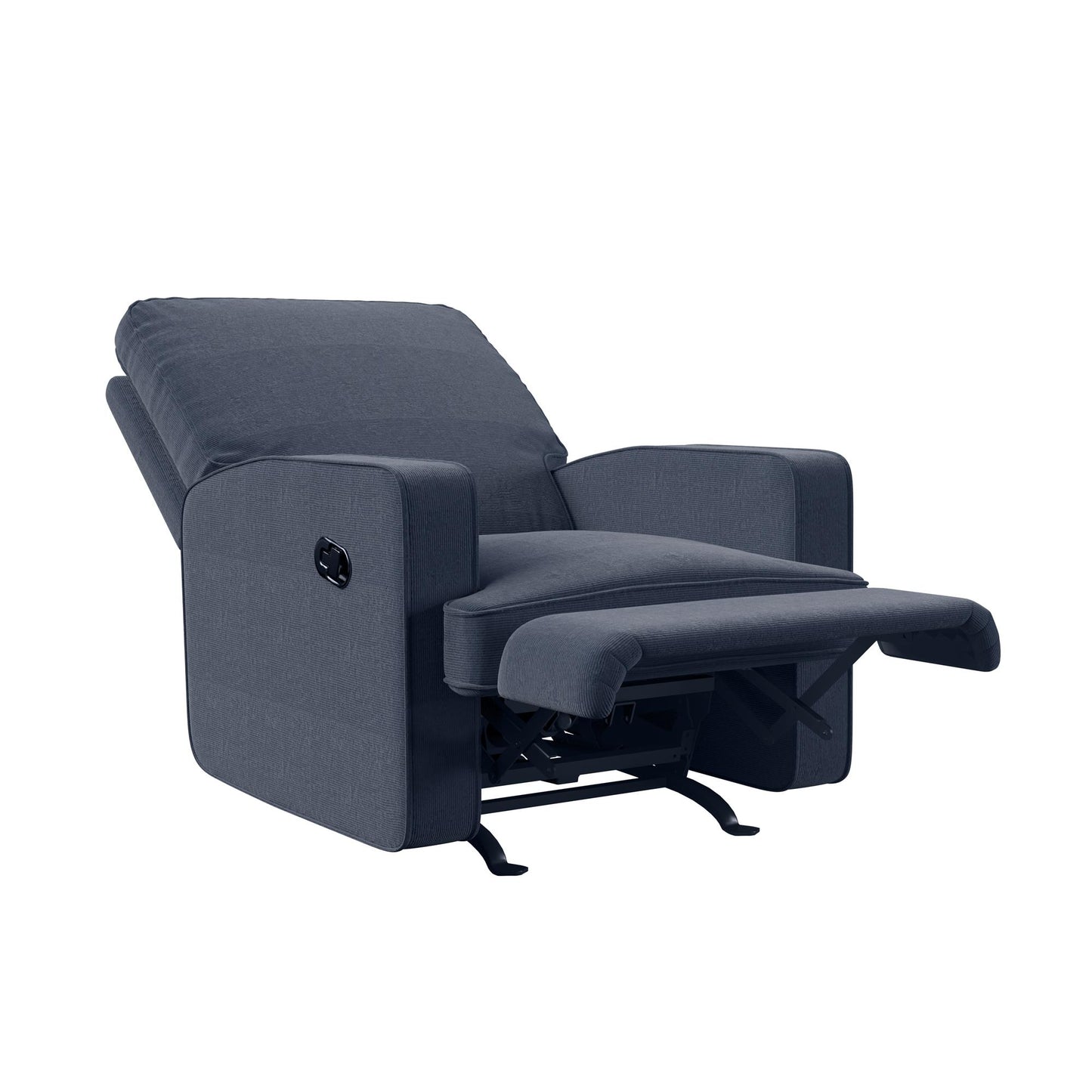 Baby Relax Salma Glider Rocker Recliner Chair, Navy Chenille - Navy