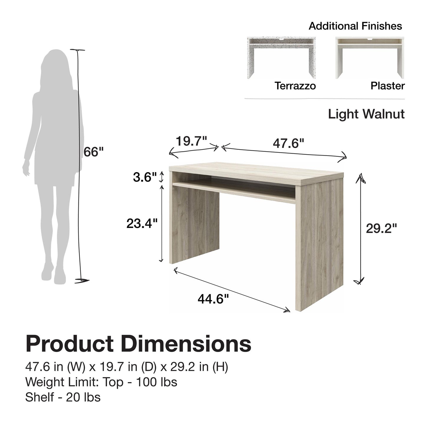 Winston Desk, Plaster - Plaster