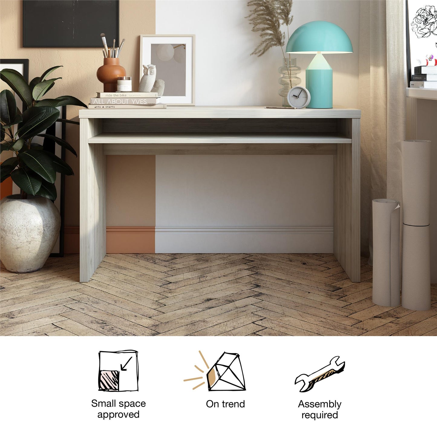 Winston Desk, Plaster - Plaster