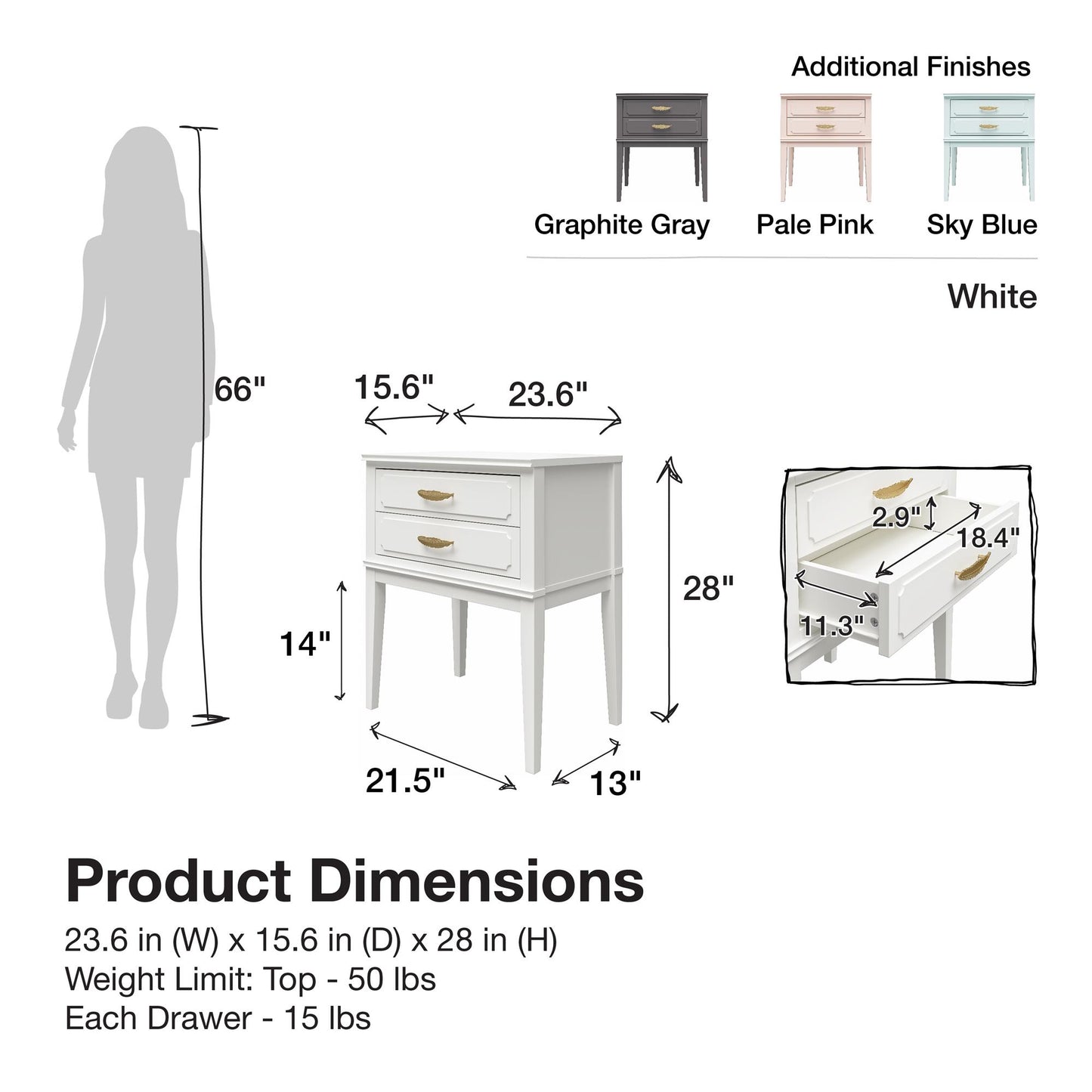 Stella Accent Table, Graphite Gray - Graphite Grey