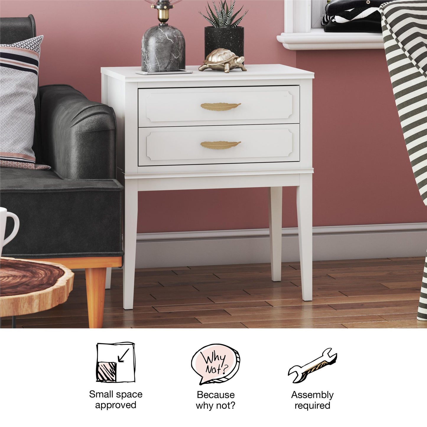 Stella Accent Table, Graphite Gray - Graphite Grey