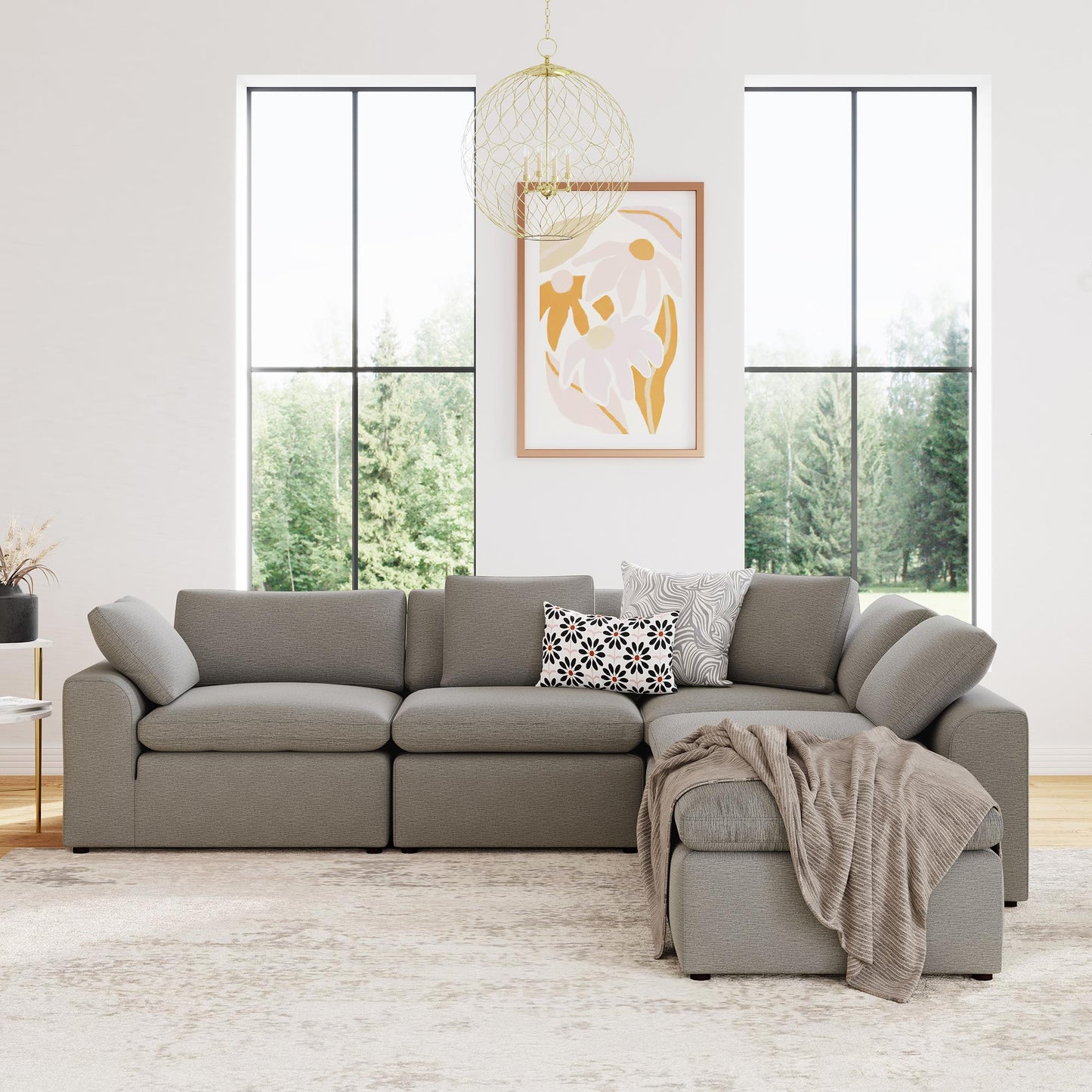 York Modular Corner Chair - Taupe