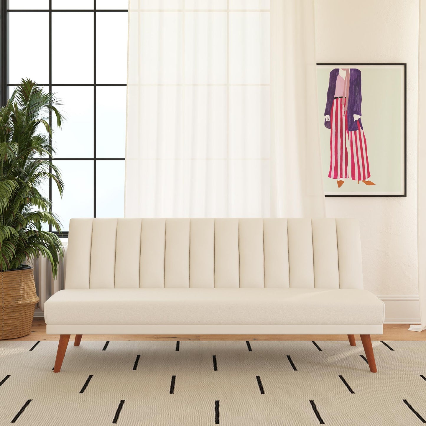 Brittany Armless Futon - White