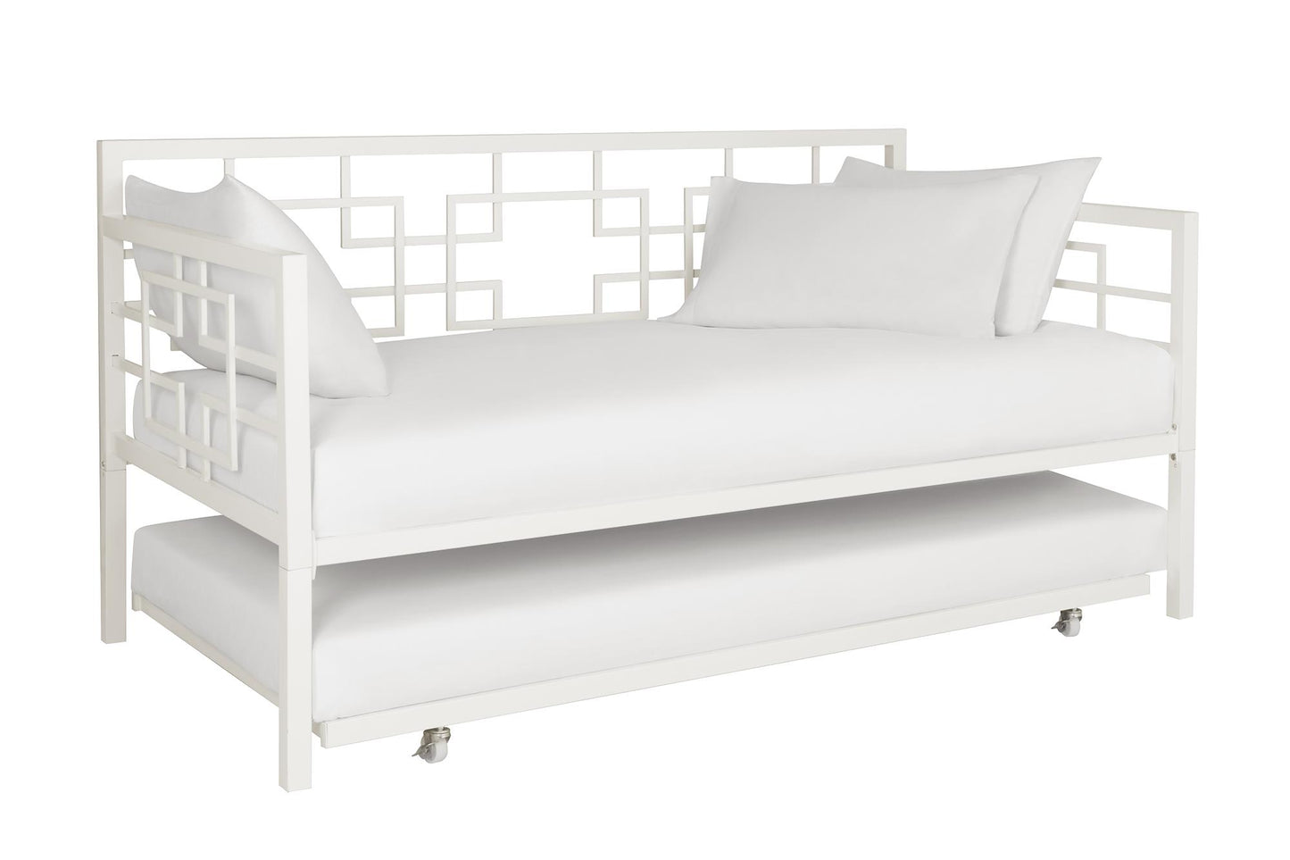 Better Homes & Gardens Twin Daybed with Trundle, Off White Metal - White