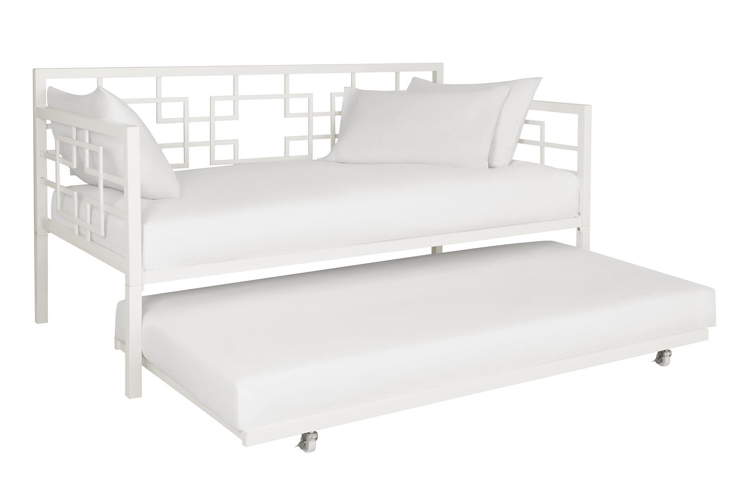 Better Homes & Gardens Twin Daybed with Trundle, Off White Metal - White