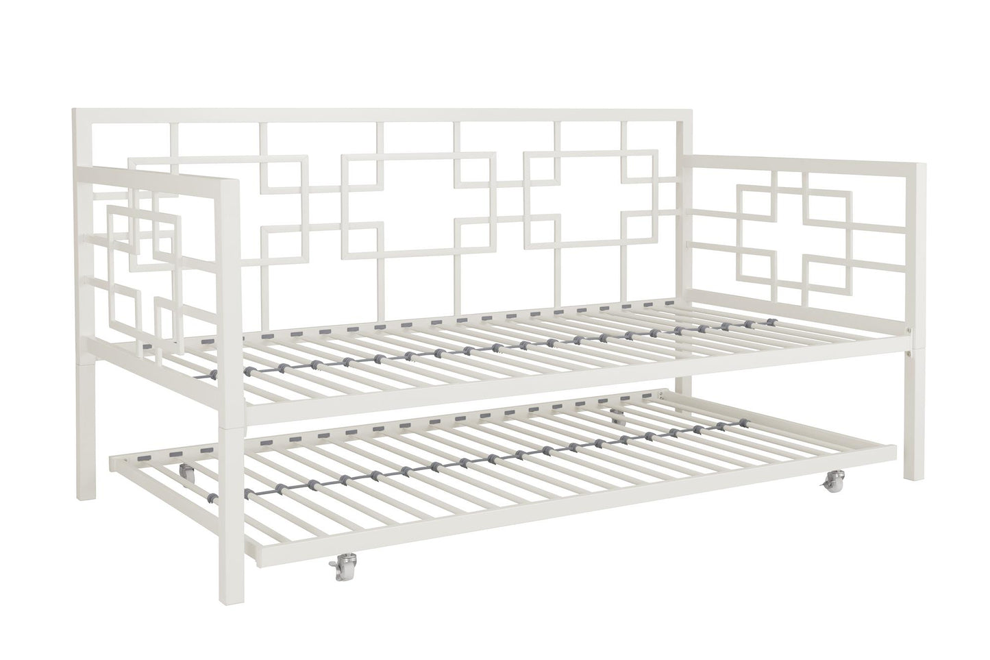 Better Homes & Gardens Twin Daybed with Trundle, Off White Metal - White
