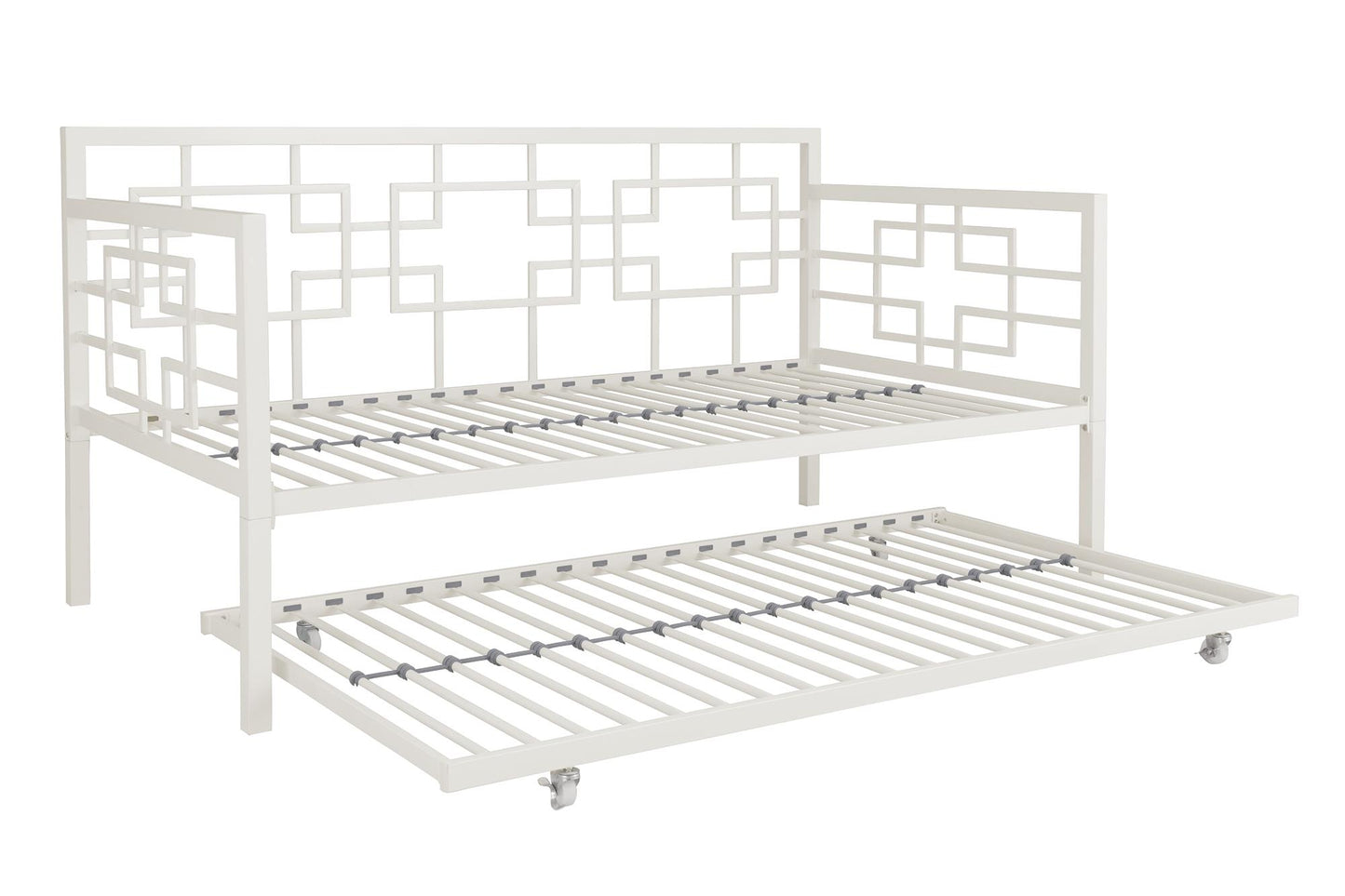 Better Homes & Gardens Twin Daybed with Trundle, Off White Metal - White
