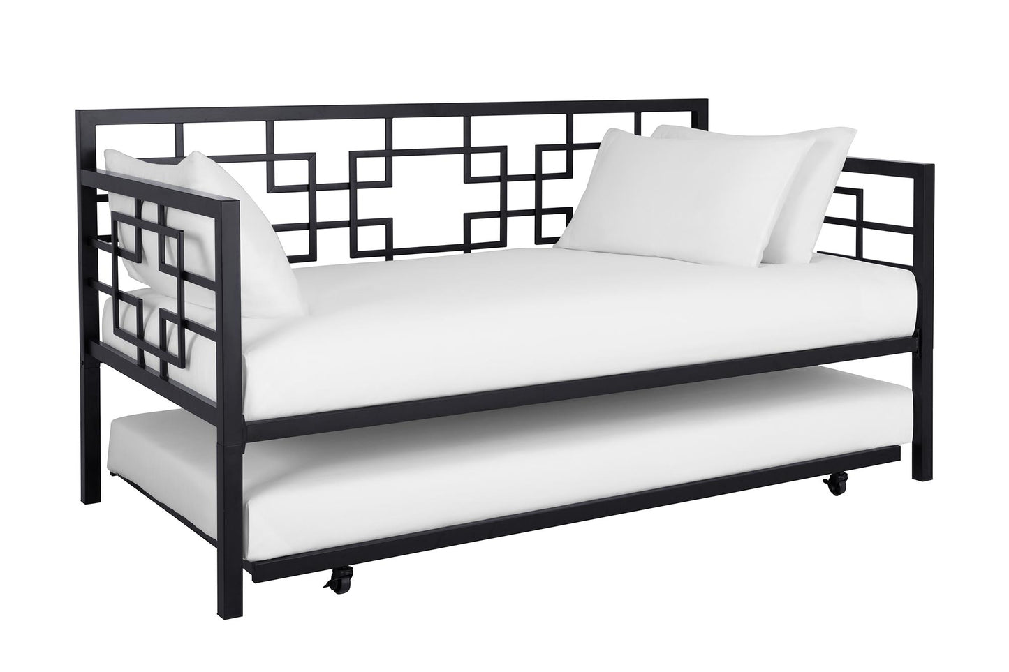 Better Homes & Gardens Twin Daybed with Trundle, Black Metal - Black