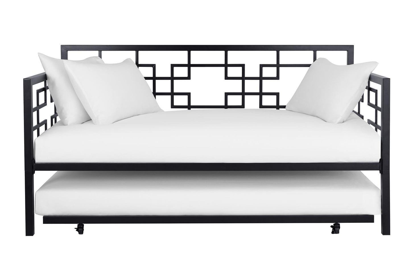 Better Homes & Gardens Twin Daybed with Trundle, Black Metal - Black