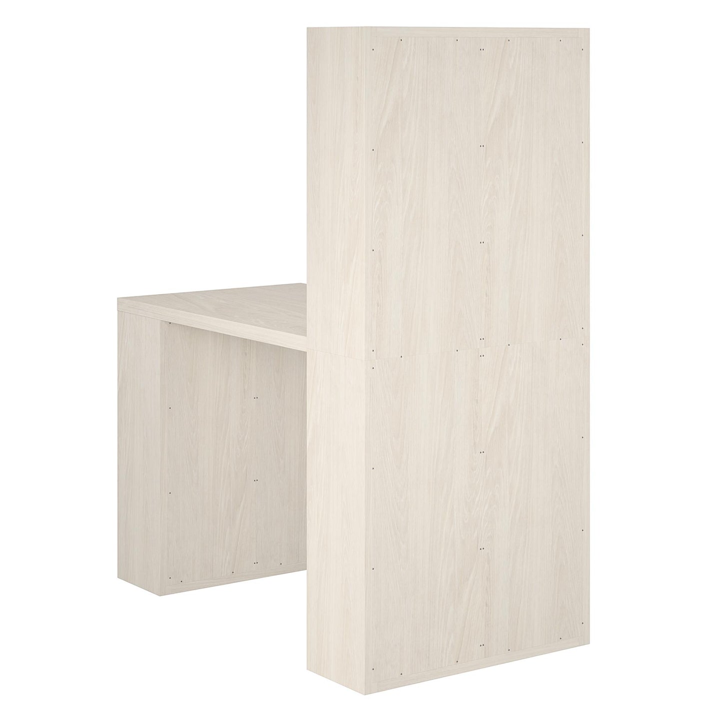 London Hobby Bookcase and Crafting Desk with Cubbies - Ivory Oak