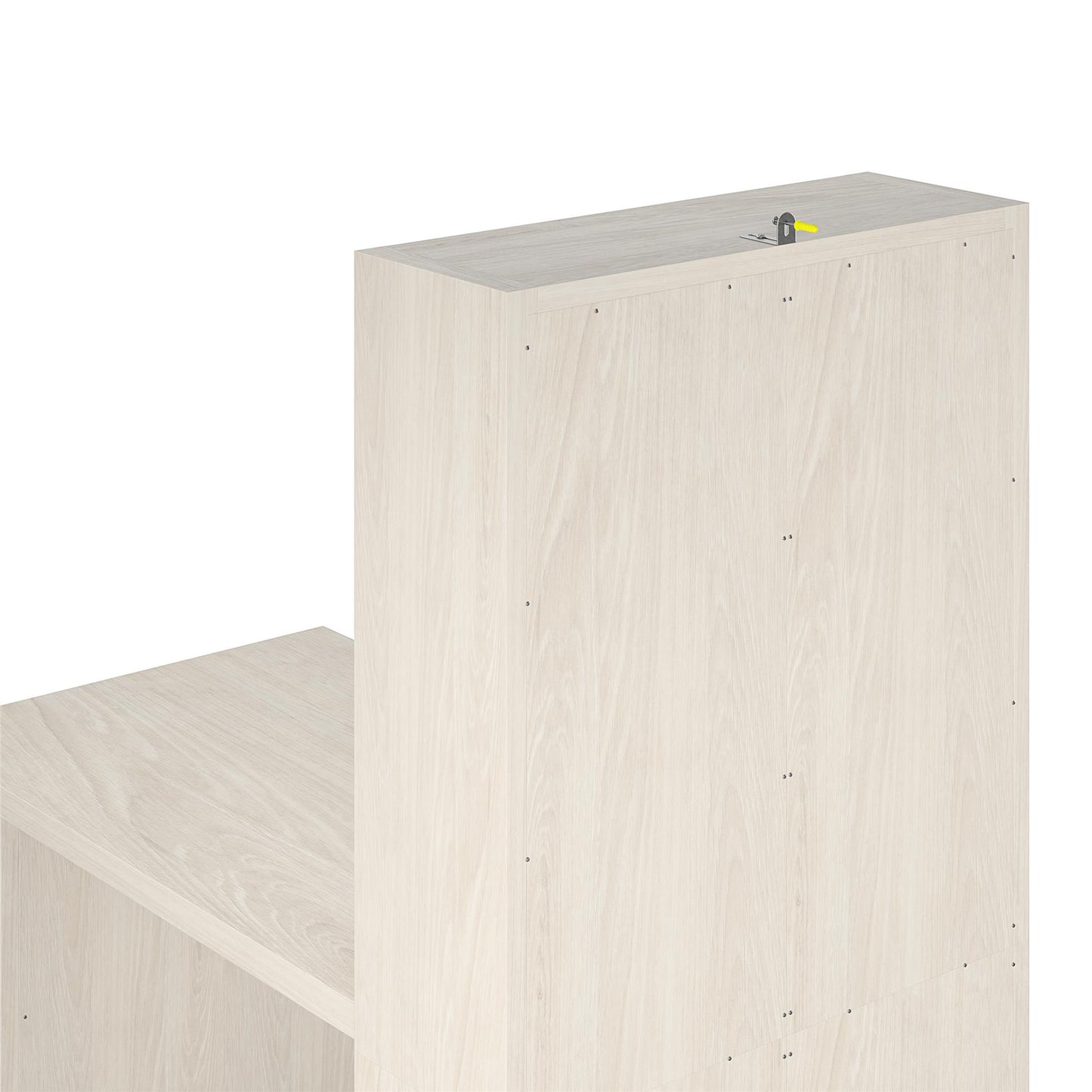 London Hobby Bookcase and Crafting Desk with Cubbies - Ivory Oak
