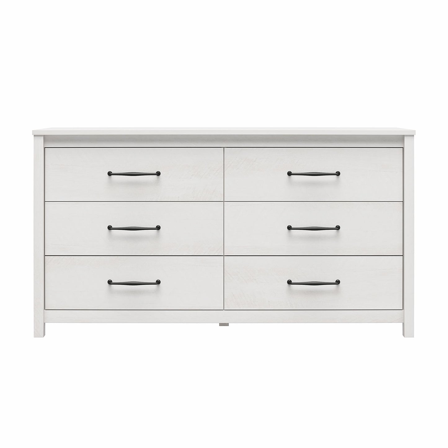 Augusta 6 Drawer Wide Dresser with Easy SwitchLock™ Assembly, Ivory Oak - Ivory Oak