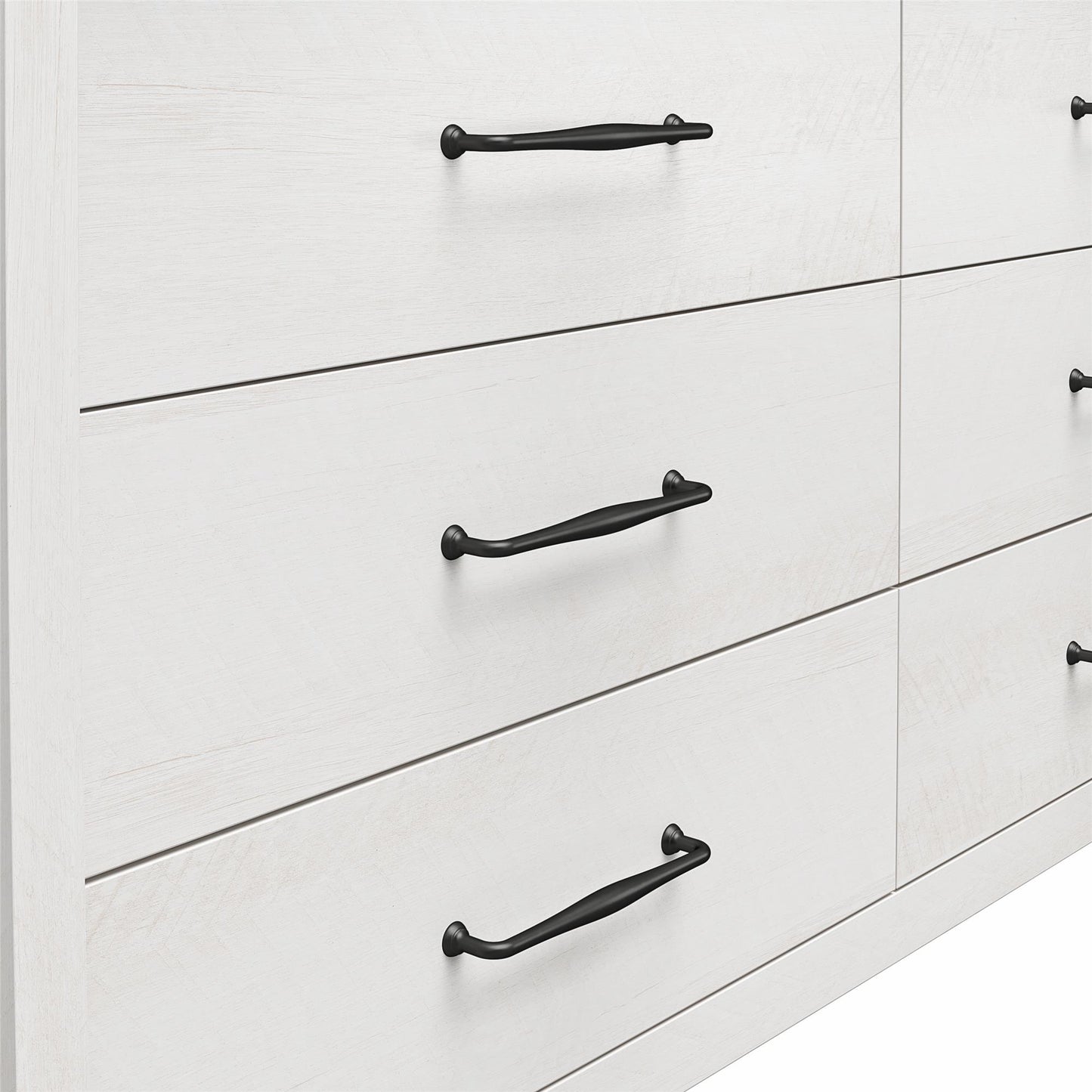 Augusta 6 Drawer Wide Dresser with Easy SwitchLock™ Assembly, Ivory Oak - Ivory Oak