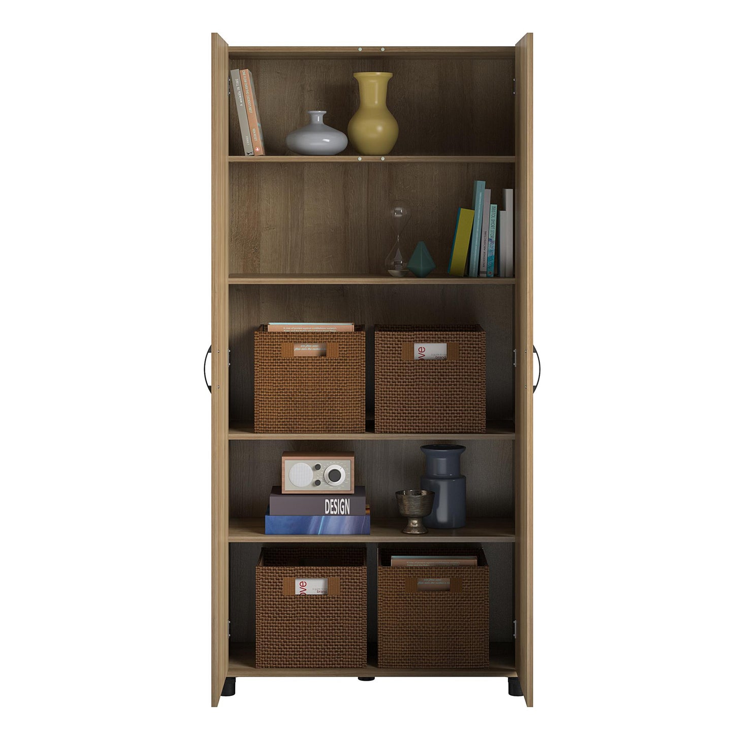 Basin 36" Utility Storage Cabinet with Adjustable Shelving - Natural