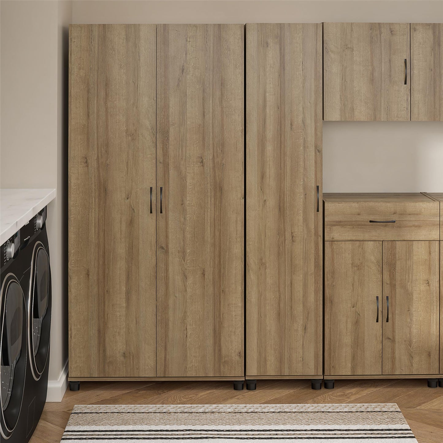 Basin 36" Utility Storage Cabinet with Adjustable Shelving - Natural