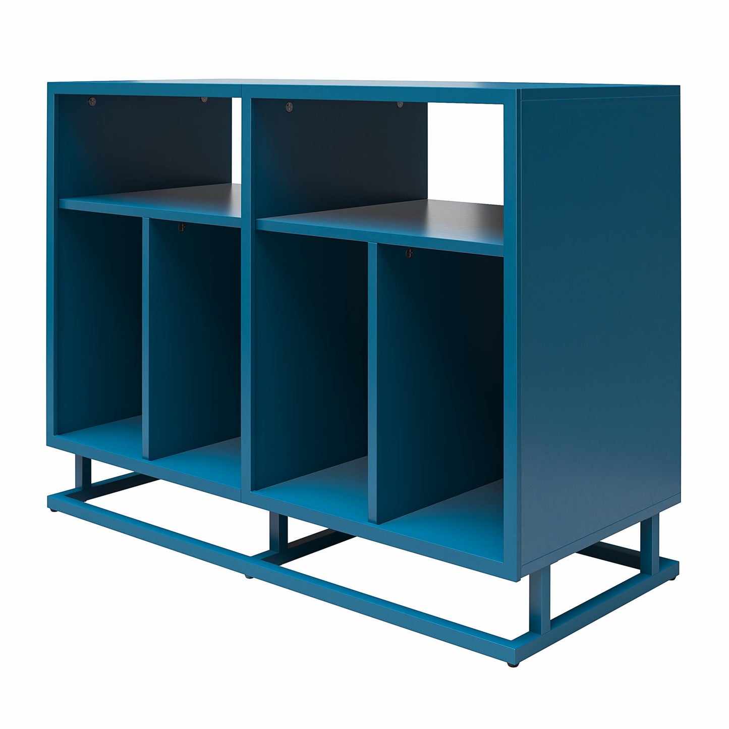Regal Double Wide Record Station, Blue - Blue