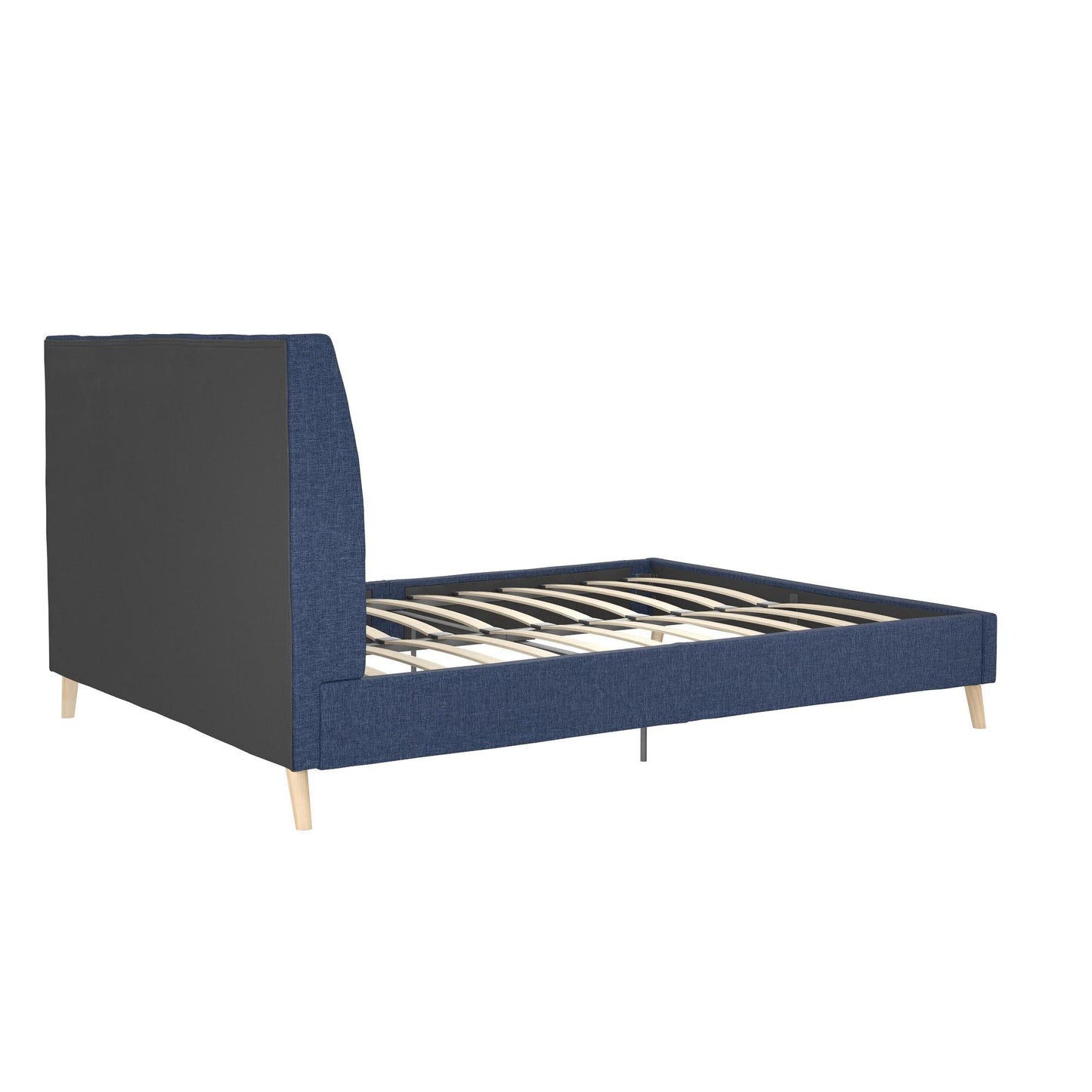 Her Majesty Bed - Blue Linen - Full