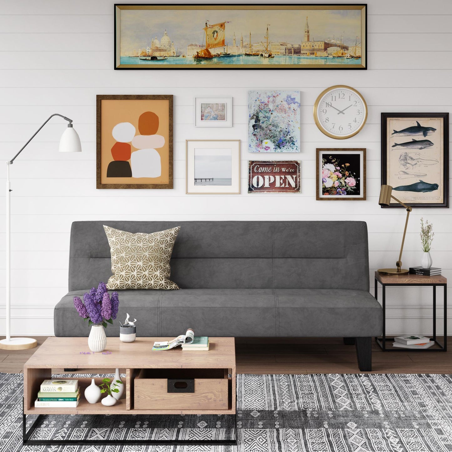 DHP Kebo Futon, Charcoal - Dark Gray