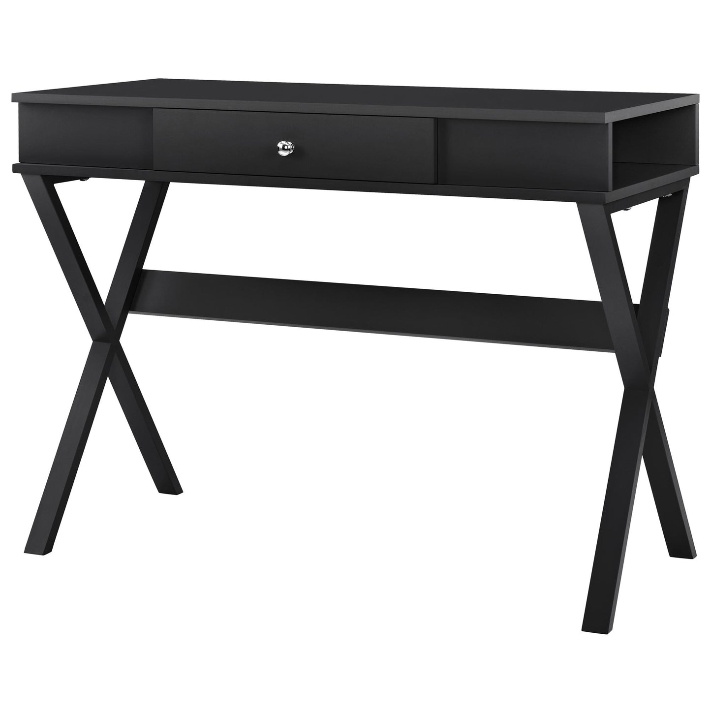 Paxton Campaign Computer Desk, Black - Black