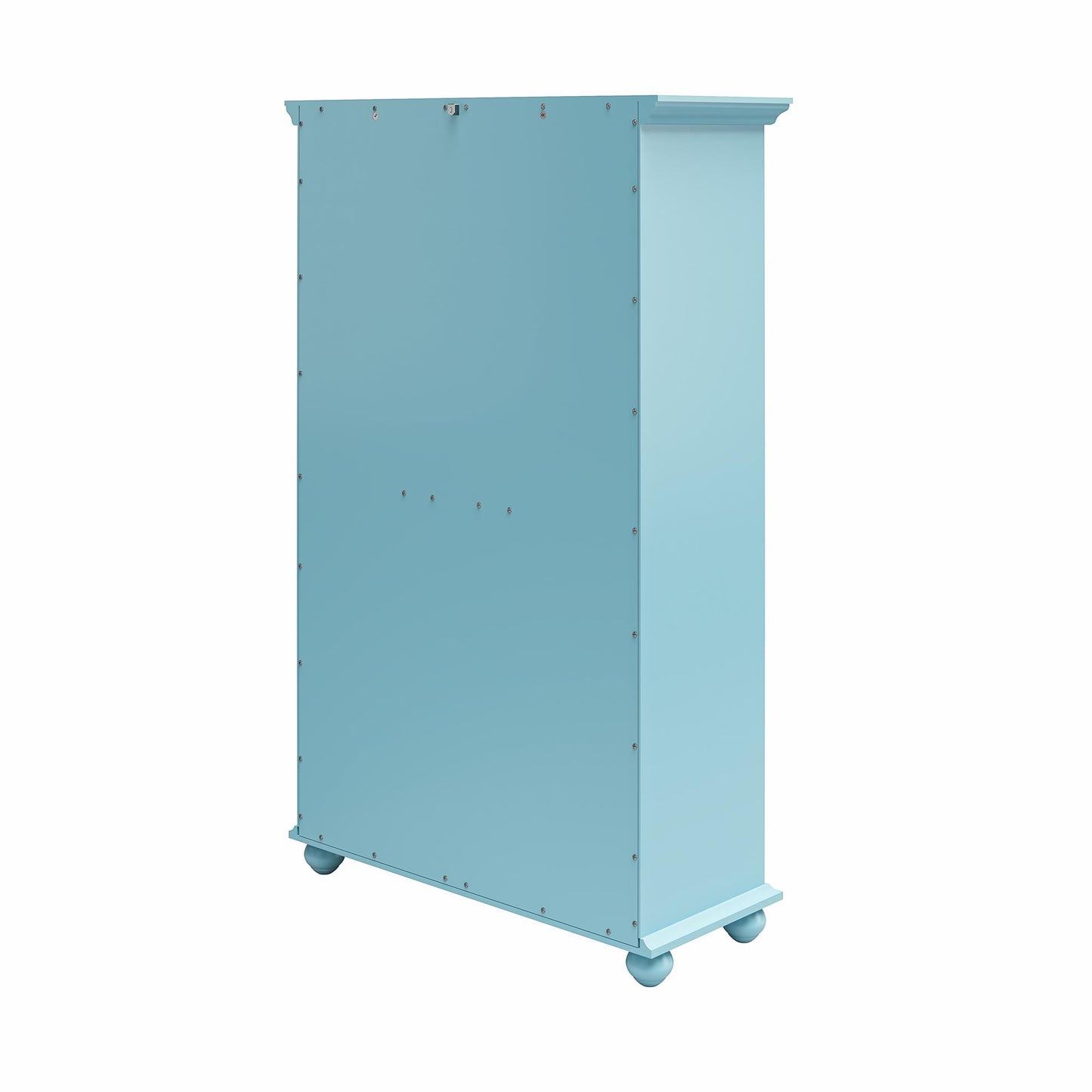 Aaron Lane Tall Bookcase with 2 Sliding Glass Doors - Sea Blue
