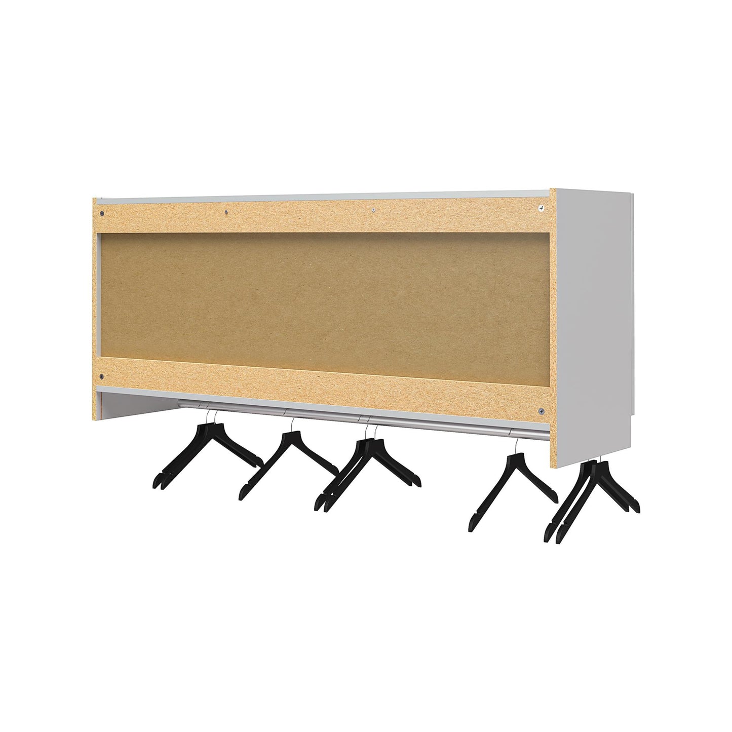 Basin 3 Door Wall Storage Cabinet with Hanging Rod - Dove Gray