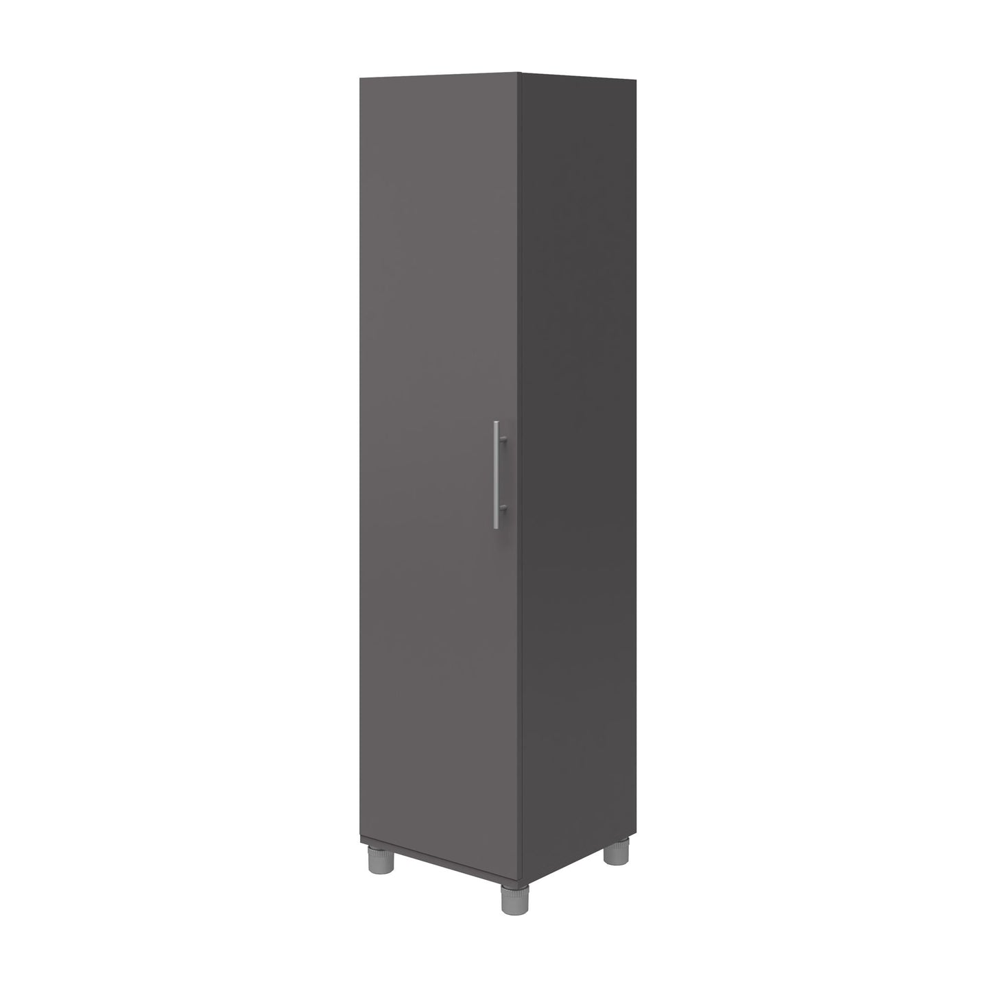 Camberly 60" Tall Storage Cabinet with 4 Shelves and Adjustable Feet - Graphite Grey