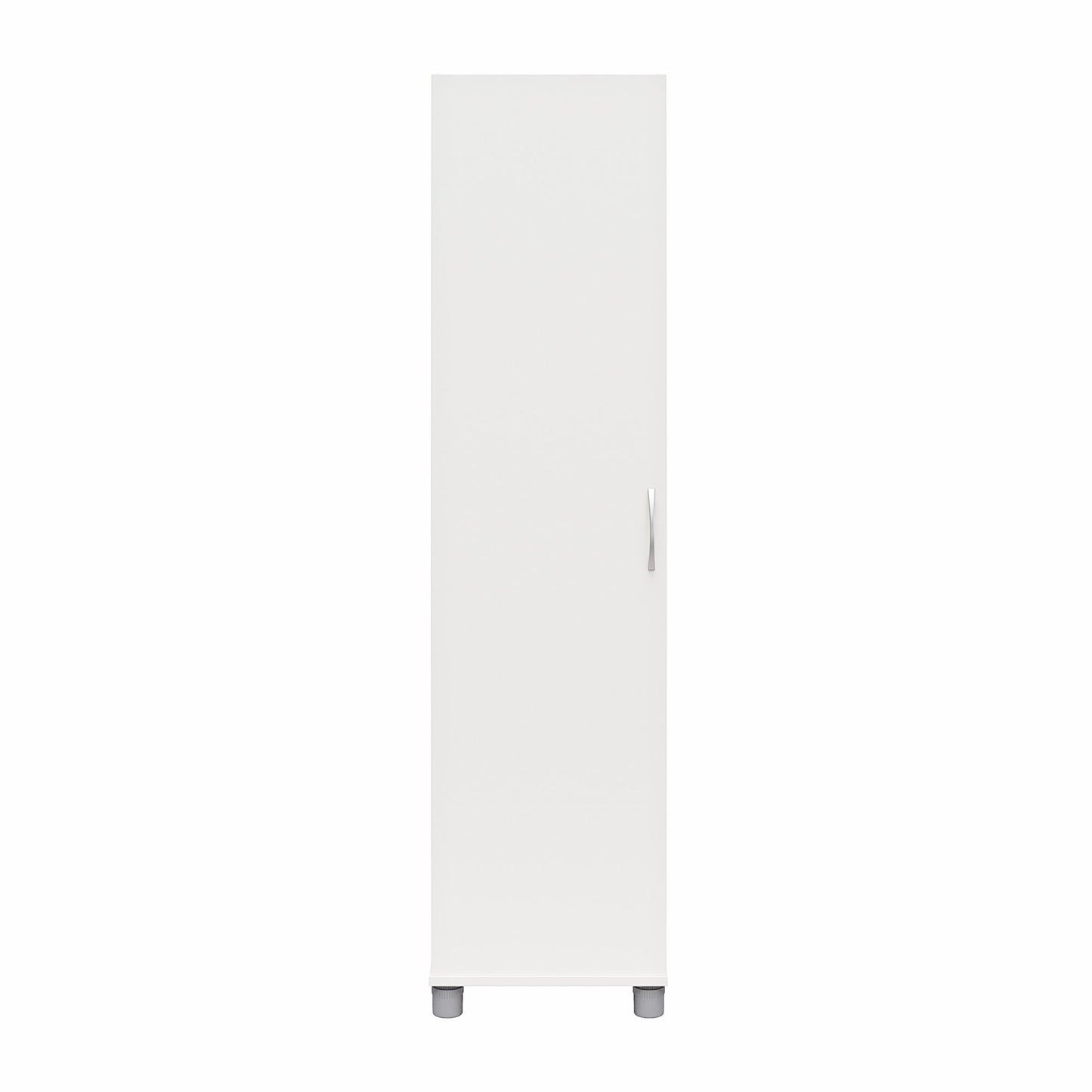 Basin 60" Tall Storage Cabinet with 4 Shelves and Adjustable Feet - White