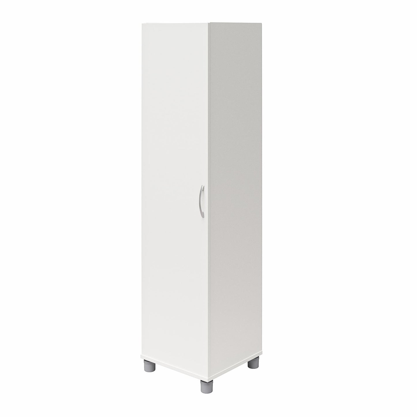 Basin 60" Tall Storage Cabinet with 4 Shelves and Adjustable Feet - White