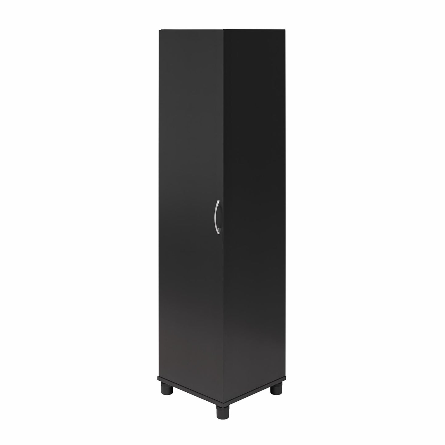 Basin 60" Tall Storage Cabinet with 4 Shelves and Adjustable Feet - Black
