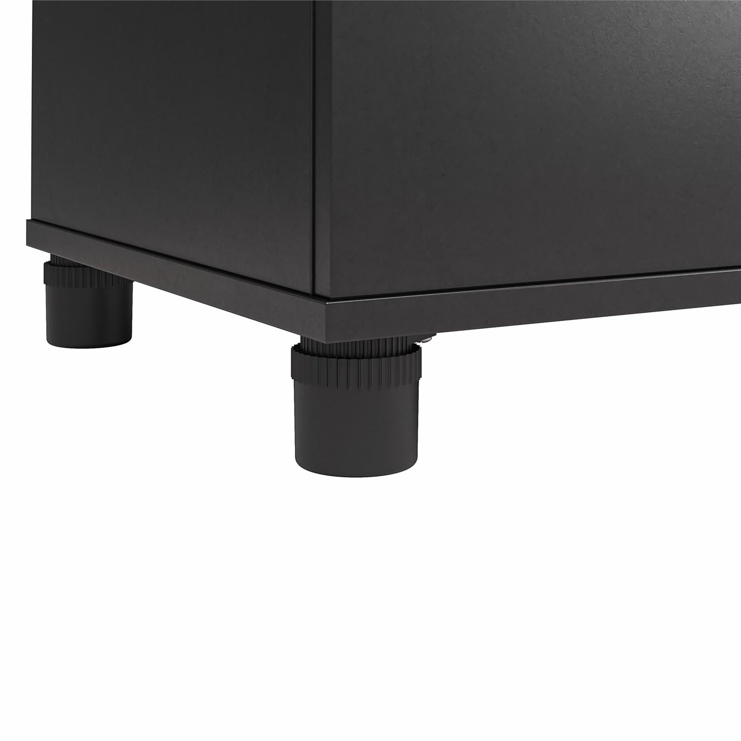 Basin 60" Tall Storage Cabinet with 4 Shelves and Adjustable Feet - Black