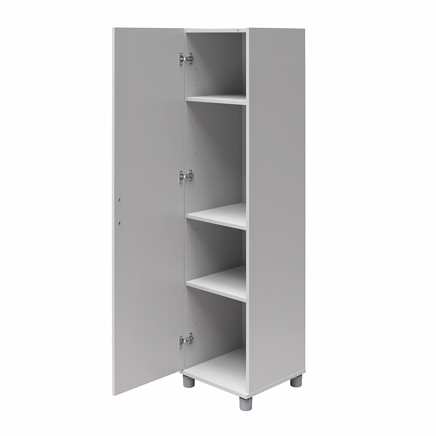 Basin 60" Tall Storage Cabinet with 4 Shelves and Adjustable Feet - Dove Gray