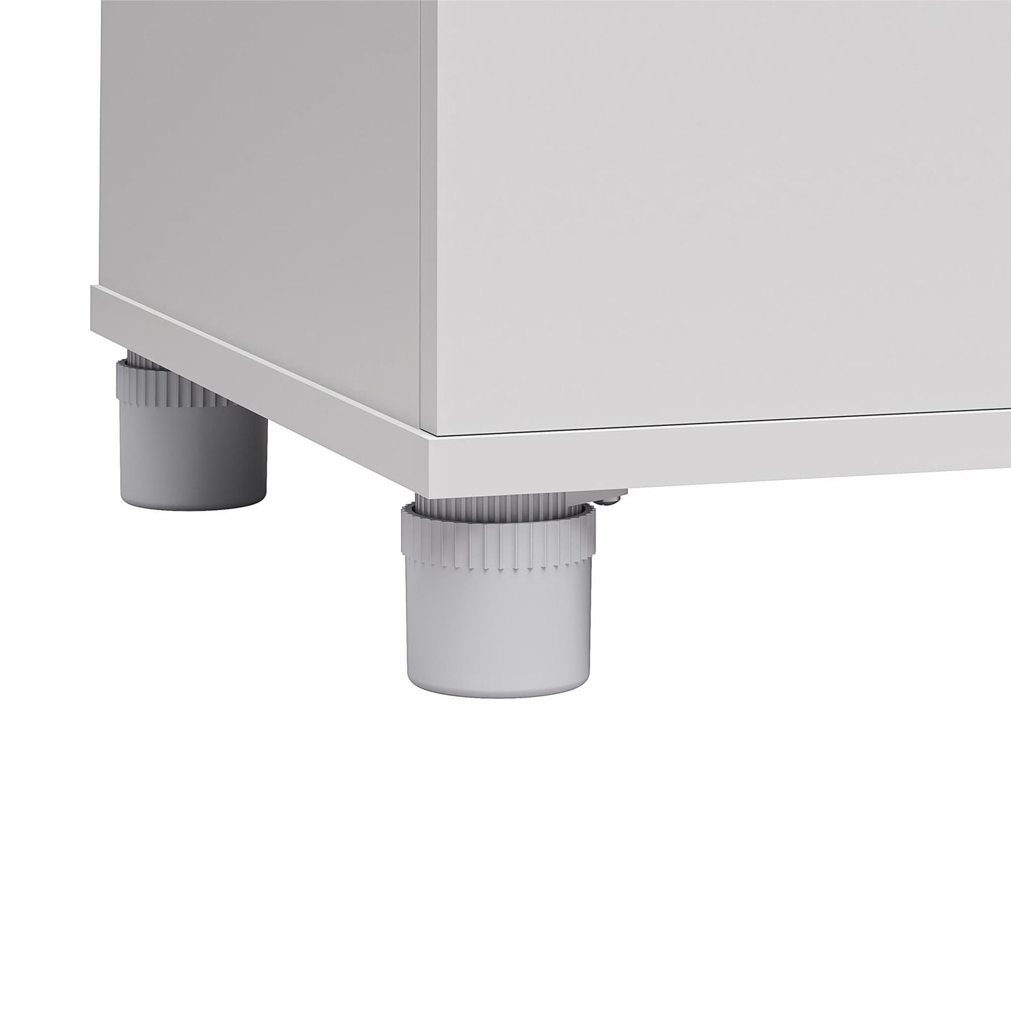 Basin 60" Tall Storage Cabinet with 4 Shelves and Adjustable Feet - Dove Gray
