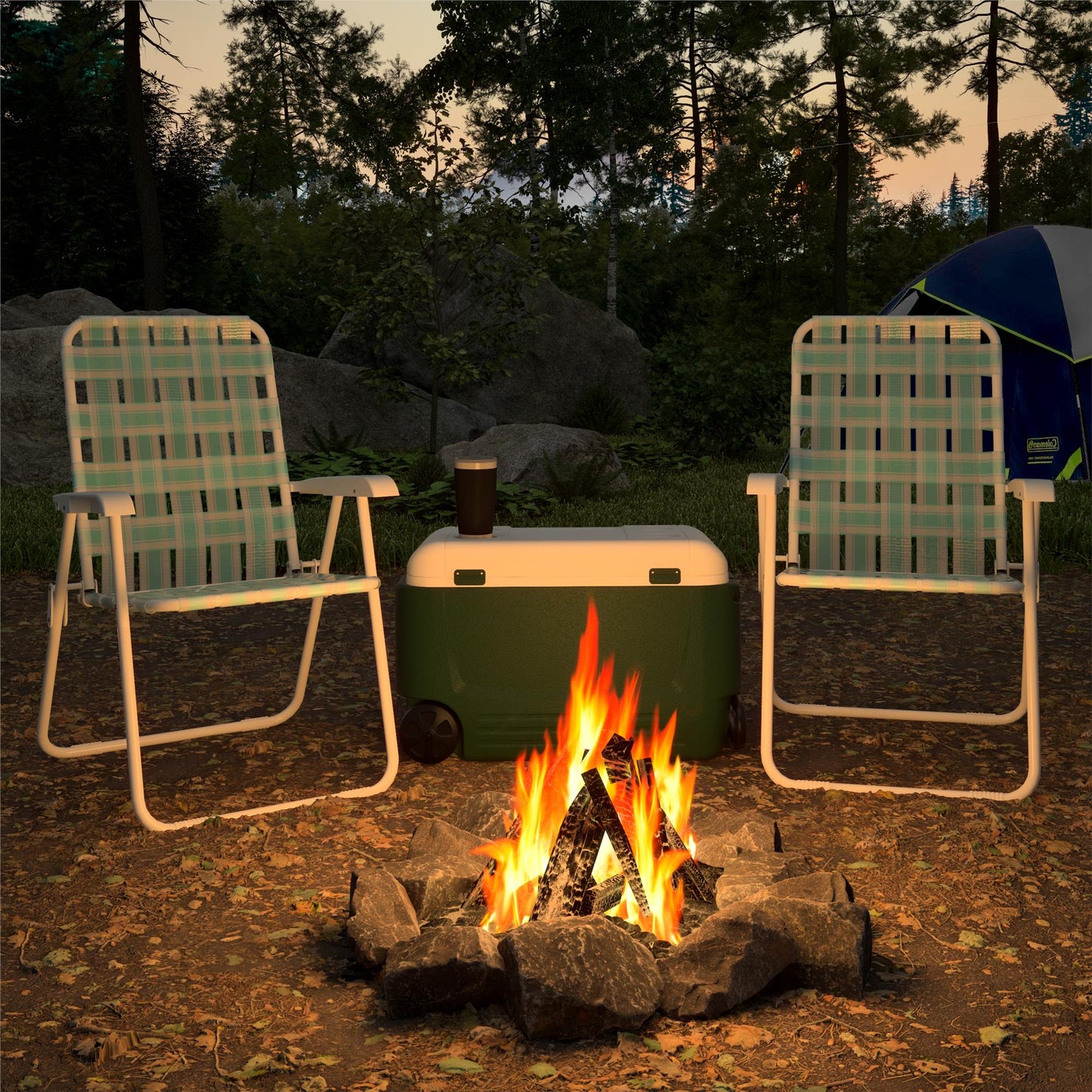 Novogratz Poolside Gossip, Priscilla Folding Chairs, 2-Pack, Aqua Haze - Aqua Haze - 2-Pack