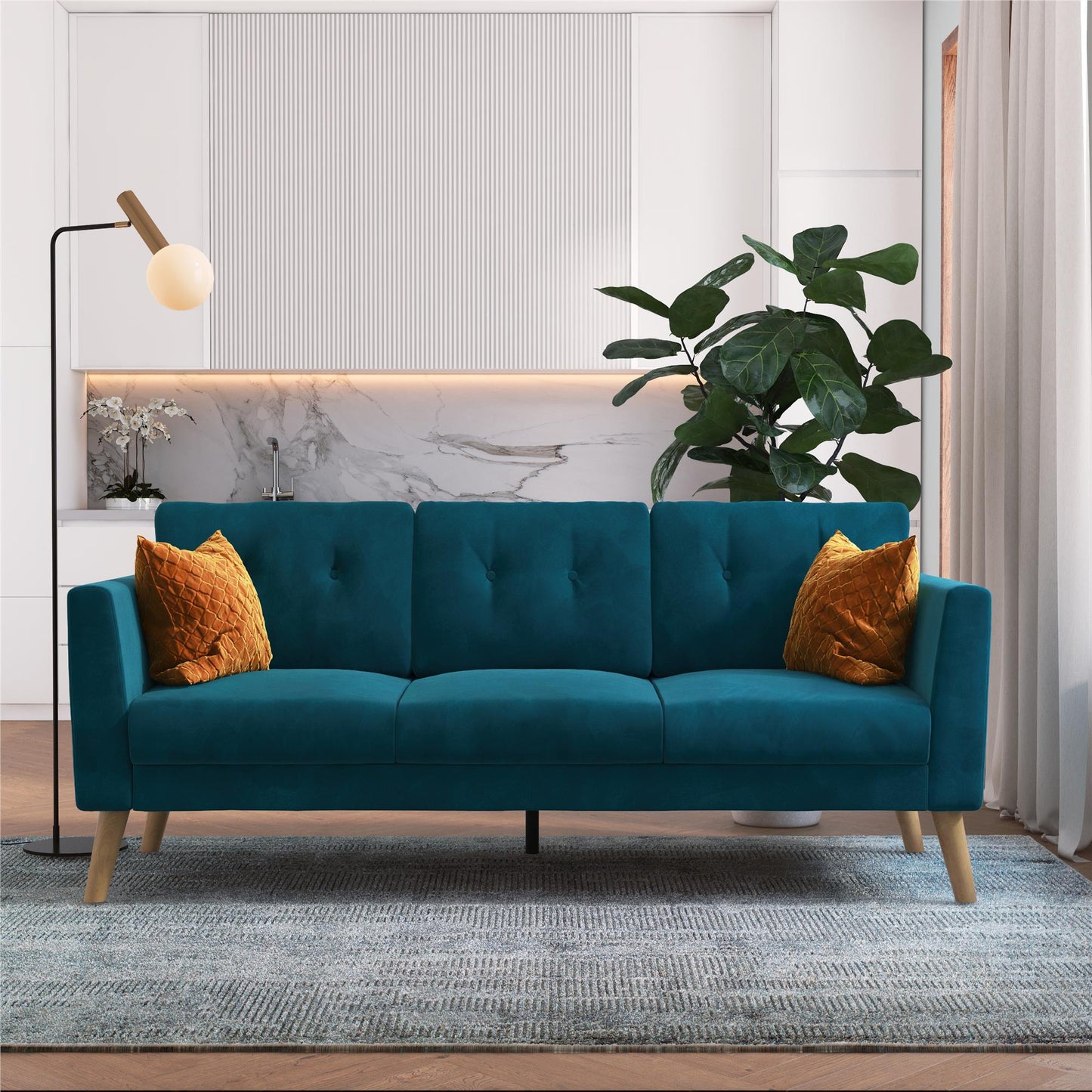 Gloria Sofa Sectional - Blue